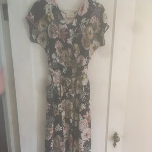 Blue floral maxi dress